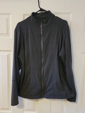 Women's Charcoal Zip-Front Jacket